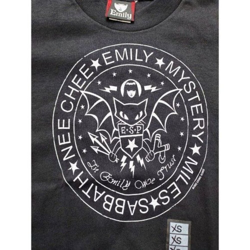 Vintage Emily the Strange Tshirt, Cat Posse, Black, Large - Picture 2 of 4